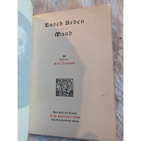 Enoch Arden And Maud Alfred Lord Tennyson Red Leather Putnams Sons Ariel Booklet - Picture 9 of 15